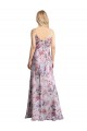 Purchase Stretch Satin & Floral A-Line Long Sleeveless Formal Evening Dress