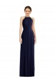 Purchase Soft Chiffon Long Sleeveless Open Back Semi Formal Evening Dress