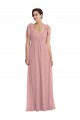 Purchase Soft Chiffon A-Line Sleeveless Dusty Pink Semi Formal Evening Dress