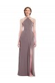 Purchase Soft Chiffon A-Line Sleeveless Dusty Rose Formal Evening Dress