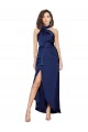 Purchase Silky Satin A-Line Long Sleeveless High Low Evening Dress