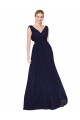 Purchase Soft Chiffon A-Line Sleeveless Dark Navy Formal Evening Dress