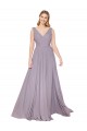 Purchase Soft Chiffon A-Line Sleeveless Dusty Rose Formal Evening Gown