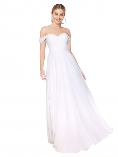 Purchase Soft Chiffon A-Line Long Sleeveless Formal Evening Gown