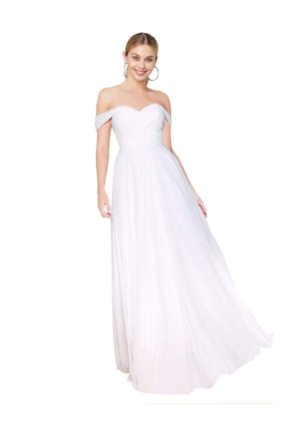 Purchase Soft Chiffon A-Line Long Sleeveless Formal Evening Gown