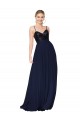 Purchase Soft Chiffon & Sequin A-Line Long Sleeveless Semi Formal Evening Dress