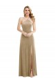 Purchase Stretch Velvet A-Line Long Sleeveless Open Back Semi Formal Evening Dress