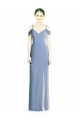 Purchase Soft Chiffon A-Line Long Cold Shoulder Open Back Formal Evening Dress
