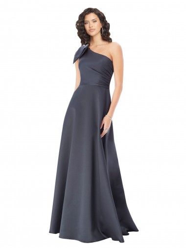 Purchase Satin A-Line Long Sleeveless Formal Evening Gown