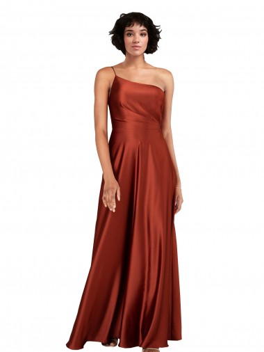 Purchase Silky Satin Long A-Line Sleeveless Black Tie Evening Dress