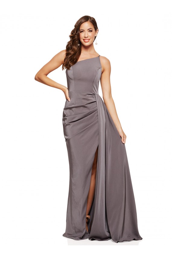 Purchase Silky Satin A-Line Long Sleeveless Formal Evening Gown