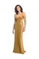 Purchase Stretch Satin A-Line Long Sleeveless Formal Evening Dress