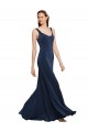 Purchase Stretch Crepe A-Line Long Sleeveless Low Back Prom Dress