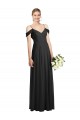 Purchase Soft Chiffon A-Line Long Cold Shoulder Semi Formal Evening Dress