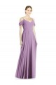 Purchase Soft Chiffon A-Line Long Sleeveless Off the Shoulder Open Back Evening Dresses