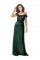 Purchase Stretch Satin A-Line Long Sleeveless V-Back Formal Evening Dress