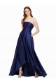Purchase Satin A-Line Long Sleeveless Low Back High Low Evening Dress