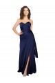 Purchase Silky Satin A-Line Long Sleeveless Sapphire Formal Evening Dress
