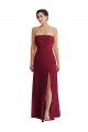 Purchase Soft Chiffon A-Line Long Sleeveless Low Back Burgundy Evening Dresses