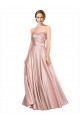 Purchase Stretch Satin A-Line Long Sleeveless Low Back Evening Dress