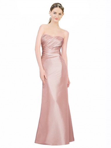 Purchase Stretch Satin A-Line Long Sleeveless Sweetheart Low Back Prom Dresses