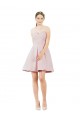 Purchase Satin A-Line Knee Length Sleeveless Evening Dress
