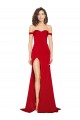 Purchase Silky Satin A-Line Long Sleeveless Side Slit Prom Dresses