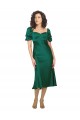 Purchase Silky Satin A-Line Midi Length Short Sleeves Low Back Formal Evening Dress