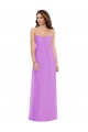 Purchase Soft Chiffon A-Line Long Sleeveless Low Back Semi Formal Evening Dress
