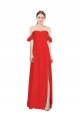 Purchase Stretch Crepe A-Line Long Sleeveless Side Slit Prom Dresses