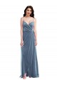 Purchase Stretch Velvet A-Line Long Sleeveless Low Back Semi Formal Evening Dress