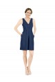 Purchase Satin A-Line Knee Length Sleeveless Open Back Evening Dress