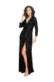 Purchase Sequin A-Line Long Long Sleeves Formal Dress