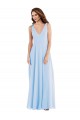 Purchase Soft Chiffon Long Sleeveless Semi Formal Evening Dress