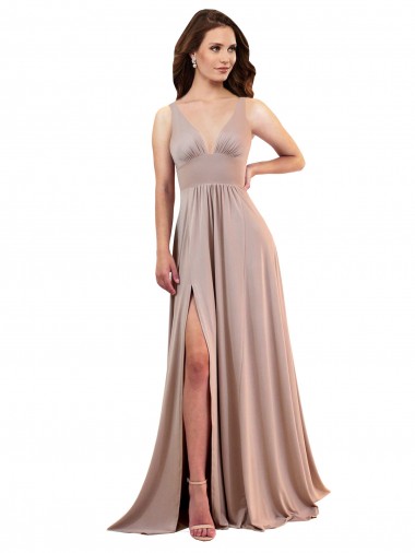 Purchase Spandex A-Line Long Sleeveless Low Back Black Tie Evening Dress