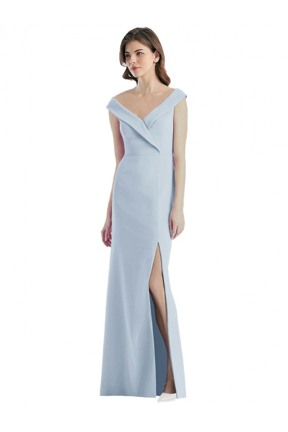Purchase Stretch Crepe A-Line Long Sleeveless Black Tie Evening Dress