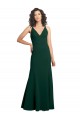 Purchase Stretch Crepe A-Line Long Sleeveless V-Neck V-Back Prom Dresses