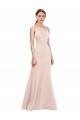 Purchase Stretch Crepe A-Line Long Sleeveless V-Back Formal Dress