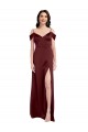 Purchase Stretch Satin A-Line Long Sleeveless Formal Dress