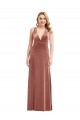 Purchase Stretch Velvet A-Line Long Sleeveless Criss Cross Open Back Evening Dress