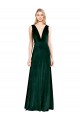 Purchase Stretch Velvet A-Line Long Sleeveless V-Back Evening Gown