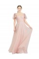 Purchase Tulle A-Line Long Flutter Sleeves Formal Dress