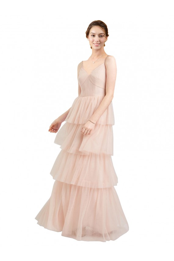 Purchase Tulle A-Line Long Sleeveless Semi Formal Evening Dress