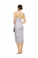 Purchase Stretch Crepe Sheath Cocktail Length Sleeveless Low Back High Low Evening Dress