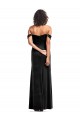 Purchase Stretch Velvet A-Line Sleeveless Black Formal Evening Dress