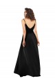 Purchase Silky Satin A-Line Sleeveless Black High Low Evening Dress