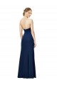 Purchase Stretch Crepe Sheath Long Sleeveless Low Back Front Slit Prom Dresses