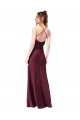 Purchase Silky Satin Sheath Long Sleeveless Criss Cross Back Black Tie Evening Dress