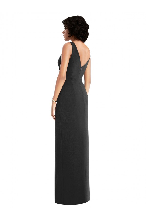 Purchase Spandex Sheath Long Sleeveless V-Back Formal Evening Dress