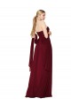 Purchase Soft Chiffon A-Line Long Sleeveless Burgundy Prom Dresses